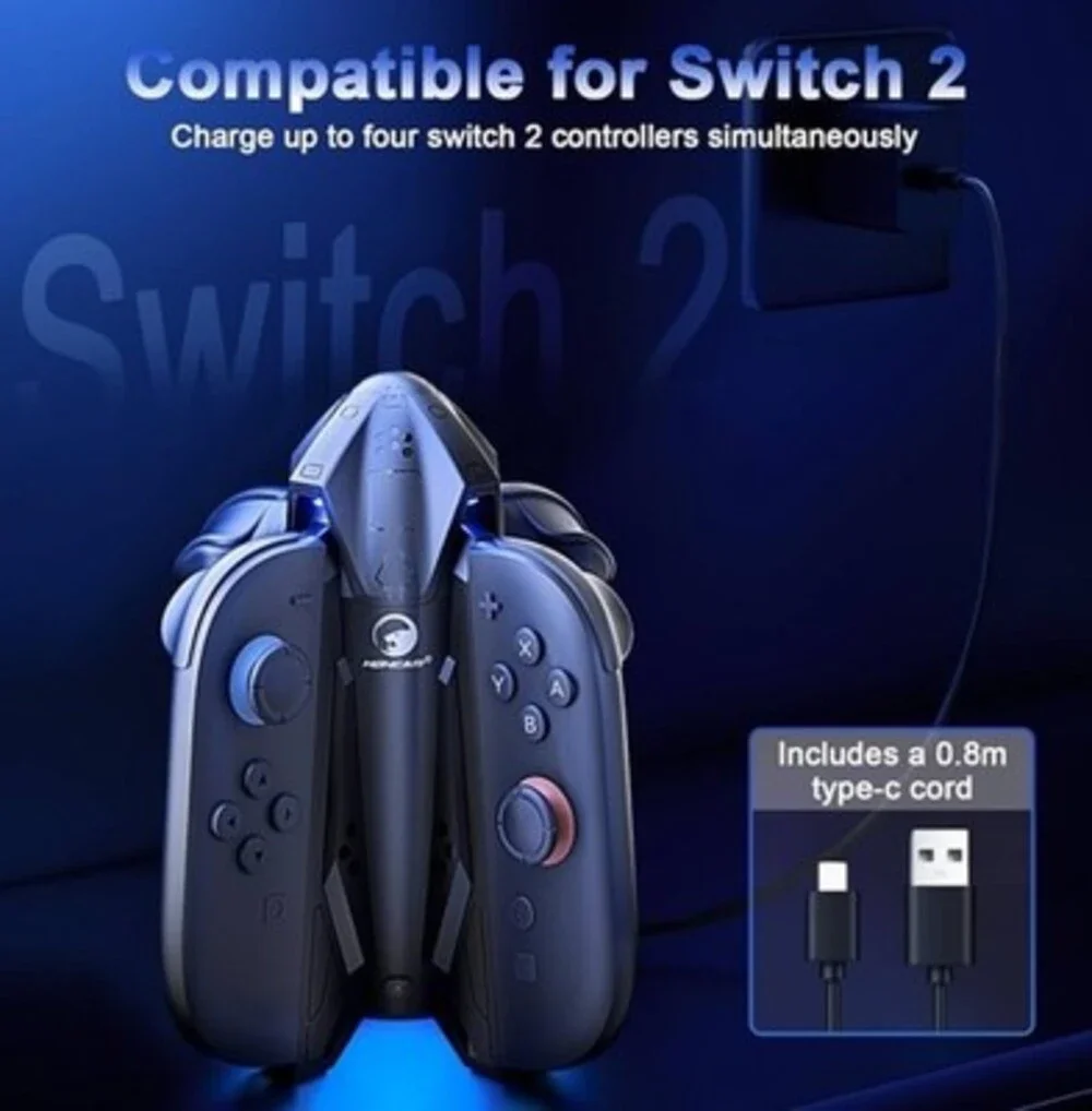 Rocket Charger For Switch 2 Joy Con 2 RGB